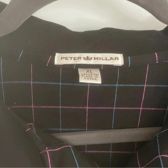 Peter Millar Laser Plaid Polo Shirt Size XL Short Sleeve Golf - Picture 5 of 6